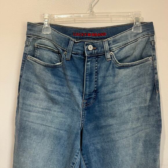 Lucky Brand Stevie High Rise Flare Jeans 12/31 Blue Denim Stretch Retro - Picture 10 of 10